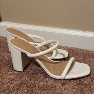 Madden Girl White Strappy Heels